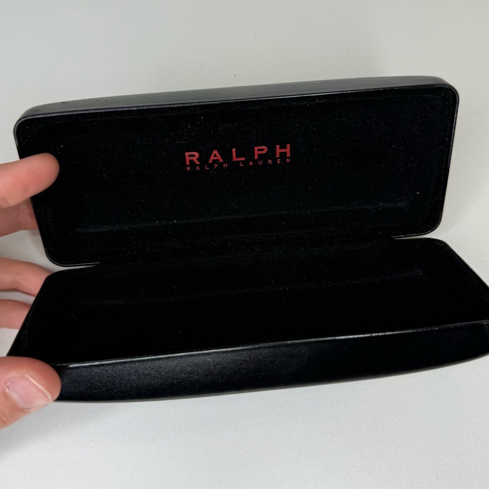 Ralph Lauren black leather sunglasses glasses protective case - Picture 2 of 9